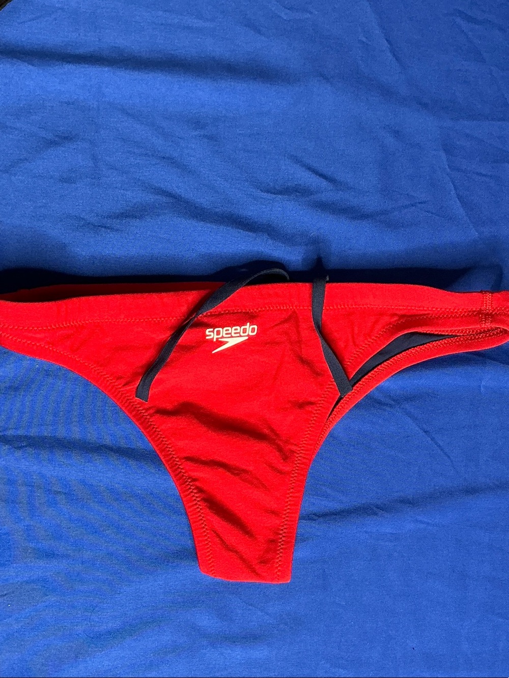 Speedo Men’s Red Swim Brief with Black Drawstring
